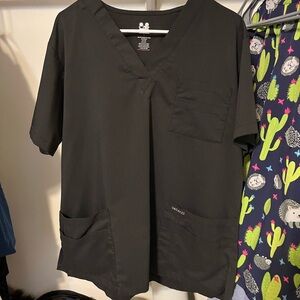 Black Scrub Top Womens